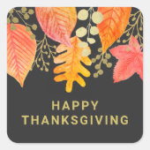 感謝祭モダン広場ステッカー スクエアシール (正面)