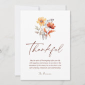 感謝祭モダン感謝祭エレガント秋 シーズンカード (正面)