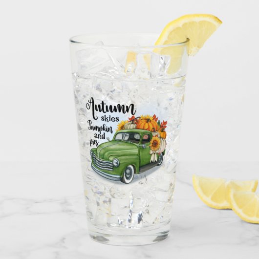 感謝祭モダン美しい秋コレクション タンブラーグラス (アイス裏面)