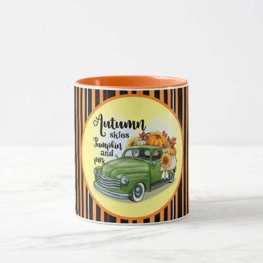 感謝祭モダン美しい秋コレクション マグカップ (中央)