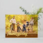 感謝祭モダン金箔の写真 箔シーズンカード (立ち正面)