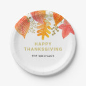 感謝祭モダン ペーパープレート (正面)