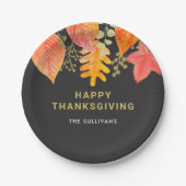 感謝祭モダン ペーパープレート (正面)