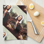 感謝祭モナリザピルグリム キッチンタオル (四つ折り)