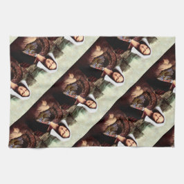 感謝祭モナリザピルグリム キッチンタオル