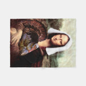 感謝祭モナリザピルグリム フリースブランケット (正面(横))