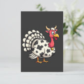 感謝祭モー七面牛頭おもしろい秋家族 サンキューカード (スタンド正面)