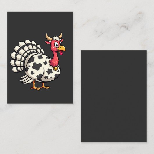 感謝祭モー七面牛頭おもしろい秋家族 ノートカード (正面/裏面)