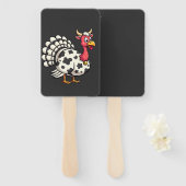 感謝祭モー七面牛頭おもしろい秋家族 ハンドファン (正面&裏面)