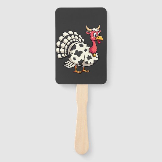 感謝祭モー七面牛頭おもしろい秋家族 ハンドファン (正面)