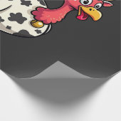 感謝祭モー七面牛頭おもしろい秋家族 ラッピングペーパー (角)