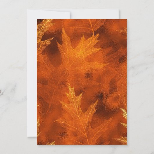 感謝祭ユニコーンパンプキン誕生日 招待状 (裏面)