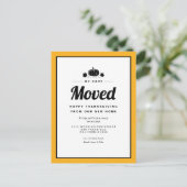 感謝祭ユニーク休日の引越し告知 ポストカード (スタンド正面)