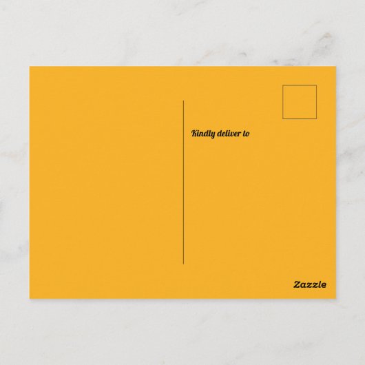 感謝祭ユニーク休日の引越し告知 ポストカード (裏面)