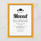 感謝祭ユニーク休日の引越し告知 ポストカード (正面)