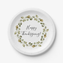 感謝祭ユーカリリース ペーパープレート