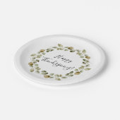 感謝祭ユーカリリース ペーパープレート (アングル)