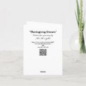 感謝祭ユーモアのあるのディナーとハーフタイムカード カード (裏面)