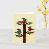 感謝祭ユーモアのあるのディナーとハーフタイム カード (黄色い花)