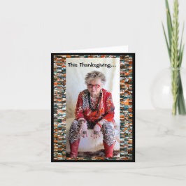 感謝祭ユーモアのあるディナー カード