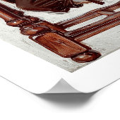 感謝祭ユーモアのあるヴィンテージアートのポスター ポスター (角)