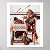 感謝祭ユーモアのあるヴィンテージアートのポスター ポスター (正面)