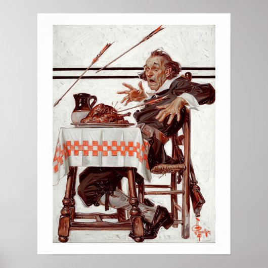 感謝祭ユーモアのあるヴィンテージアートのポスター ポスター (正面)