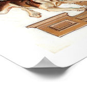 感謝祭ユーモアのあるヴィンテージアートのポスター ポスター (角)