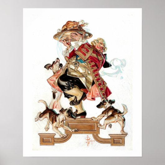 感謝祭ユーモアのあるヴィンテージアートのポスター ポスター (正面)