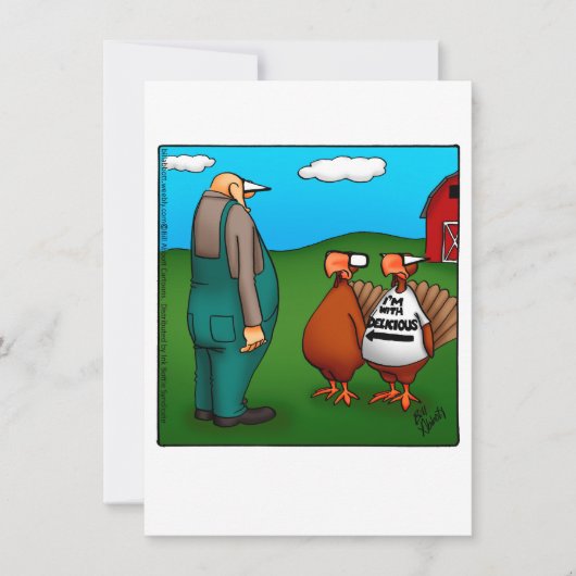 感謝祭ユーモアのディナーパーティの招待状 招待状 (正面)