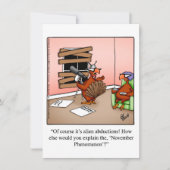 感謝祭ユーモアのディナー招待状 招待状 (正面)