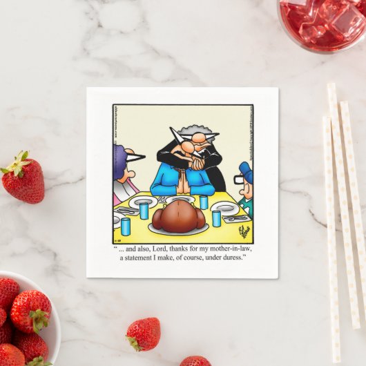 感謝祭ユーモアカクテルパーティーナプキン スタンダードカクテルナプキン (インサイチュ)