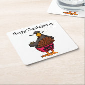 感謝祭ユーモアバーコースター スクエアペーパーコースター (アングル)