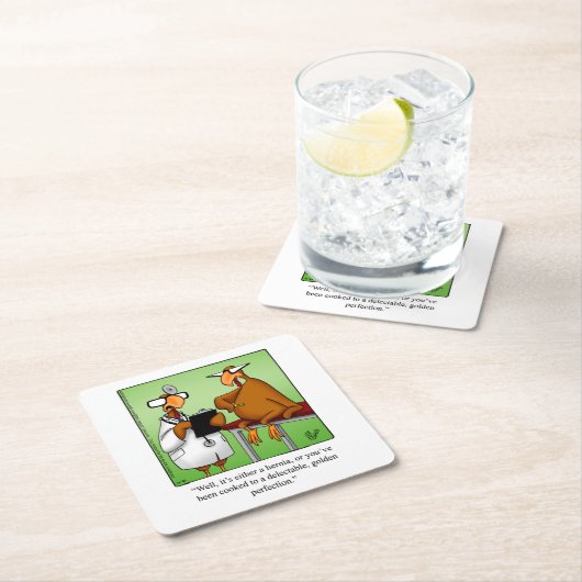 感謝祭ユーモアバーコースター スクエアペーパーコースター (インサイチュ)