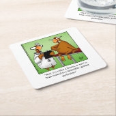 感謝祭ユーモアバーコースター スクエアペーパーコースター (アングル)