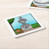 感謝祭ユーモアバーコースター スクエアペーパーコースター (アングル)