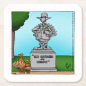 感謝祭ユーモアバーコースター スクエアペーパーコースター (正面)