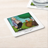 感謝祭ユーモアバーコースター スクエアペーパーコースター (アングル)