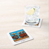 感謝祭ユーモアバーコースター スクエアペーパーコースター (インサイチュ)