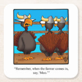 感謝祭ユーモアバーコースター スクエアペーパーコースター (正面)