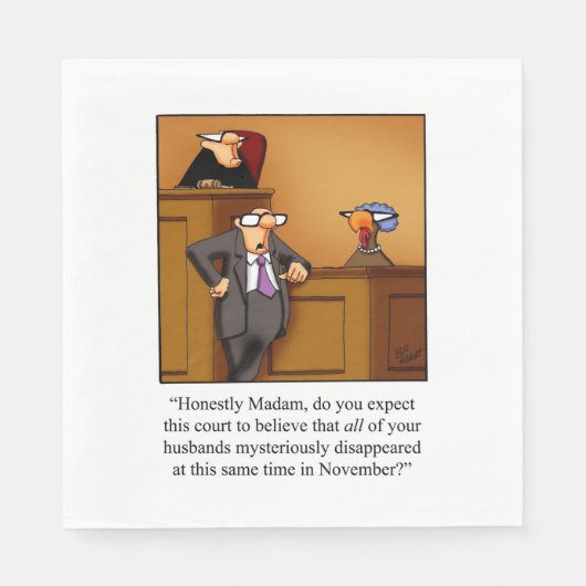 感謝祭ユーモアホリデーナプキンズ スタンダードランチョンナプキン (正面)