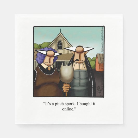 感謝祭ユーモアホリデーナプキンズ スタンダードランチョンナプキン (正面)