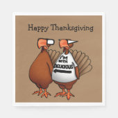 感謝祭ユーモアホリデーナプキンズ スタンダードランチョンナプキン (正面)