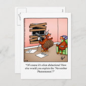 感謝祭ユーモアポストカード「スペクタクル」 シーズンポストカード (正面/裏面)