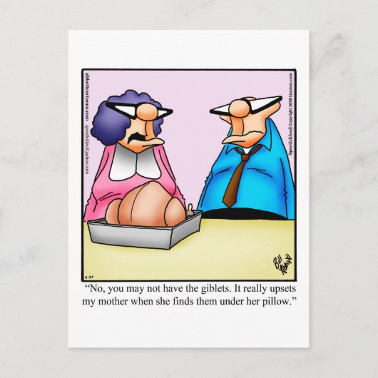 感謝祭ユーモアポストカード「スペクタクル」 シーズンポストカード (正面)