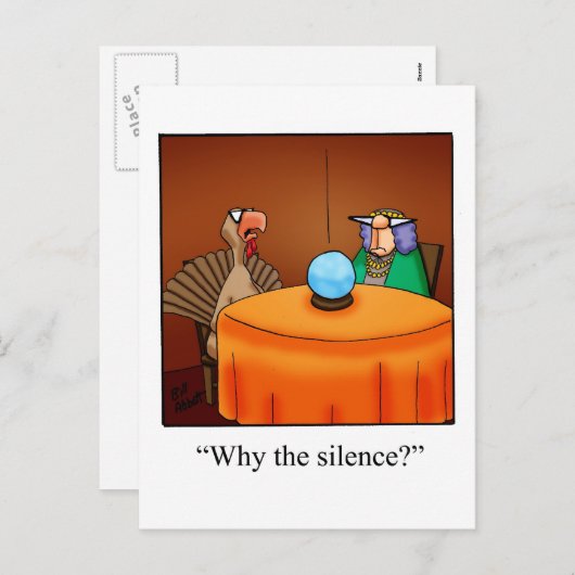 感謝祭ユーモアポストカード「スペクタクル」 シーズンポストカード (正面/裏面)