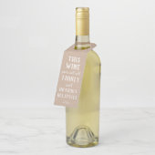感謝祭ユーモアワインラベル ボトルネックタグ (アングル)