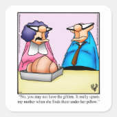 感謝祭ユーモア休日のシール スクエアシール (正面)