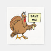 感謝祭ユーモア引用文 スタンダードカクテルナプキン (正面)