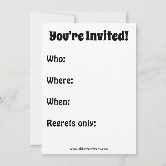 感謝祭ユーモア招待状「スペクタクル」 招待状 (裏面)